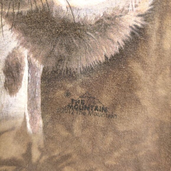 The Mountain Men Medium Giraffe Chewing T Shirt All Over Print Graphic Tee Brown - Picture 6 of 8